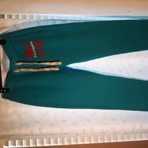 Hollister mens sweatpants, turquoise  open  leg,M